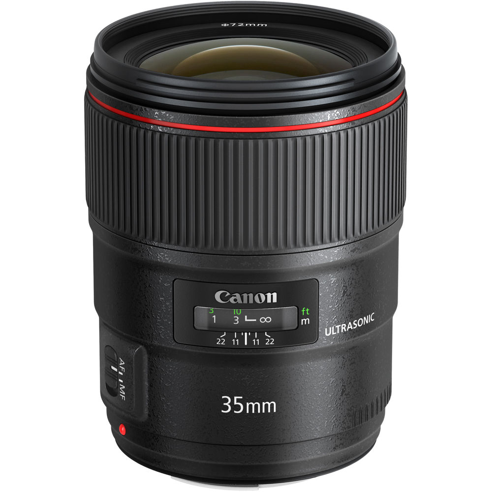 Canon EF 35mm f/1.4L II USM Lens (9523B002) + Filter Kit + Cap Keeper Base Bundle