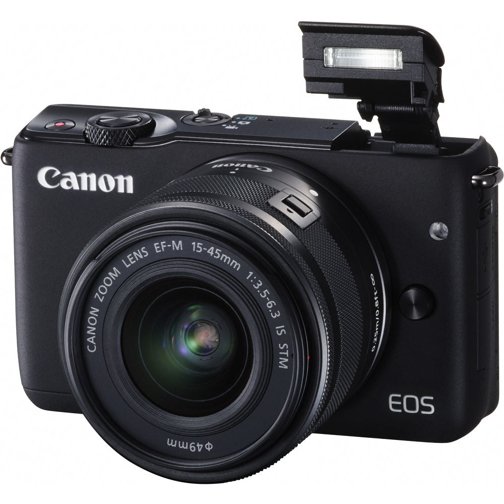 Canon EOS M10 Mirrorless Digital Camera with 15-45mm Lens (Black) Bundle