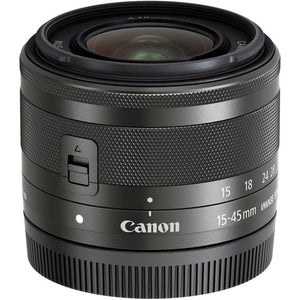 Canon EF-M 15-45mm f/3.5-6.3 IS STM Zoom Lens Graphite 0572C002 - Bundle