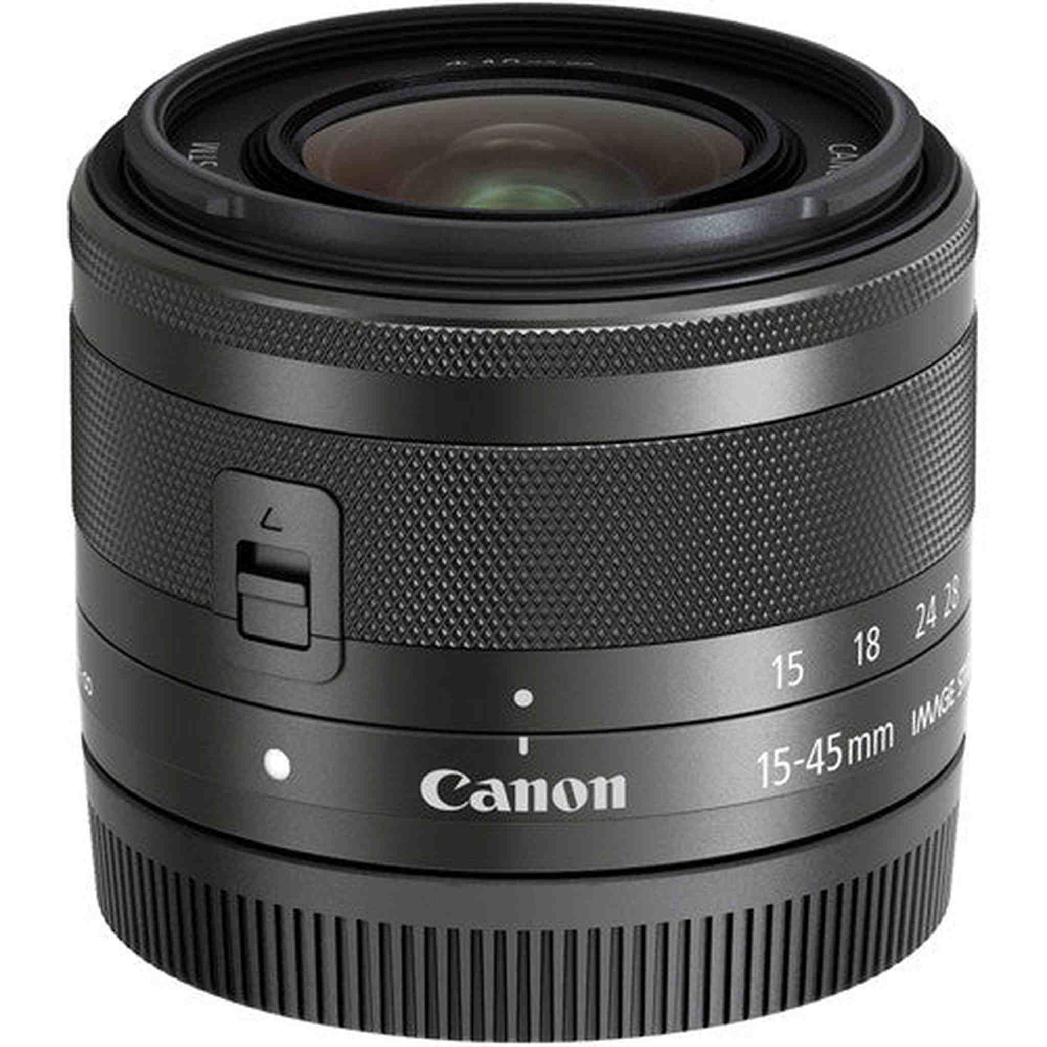 Canon EF-M 15-45mm f/3.5-6.3 IS STM Zoom Lens Graphite 0572C002 - Bundle Canon