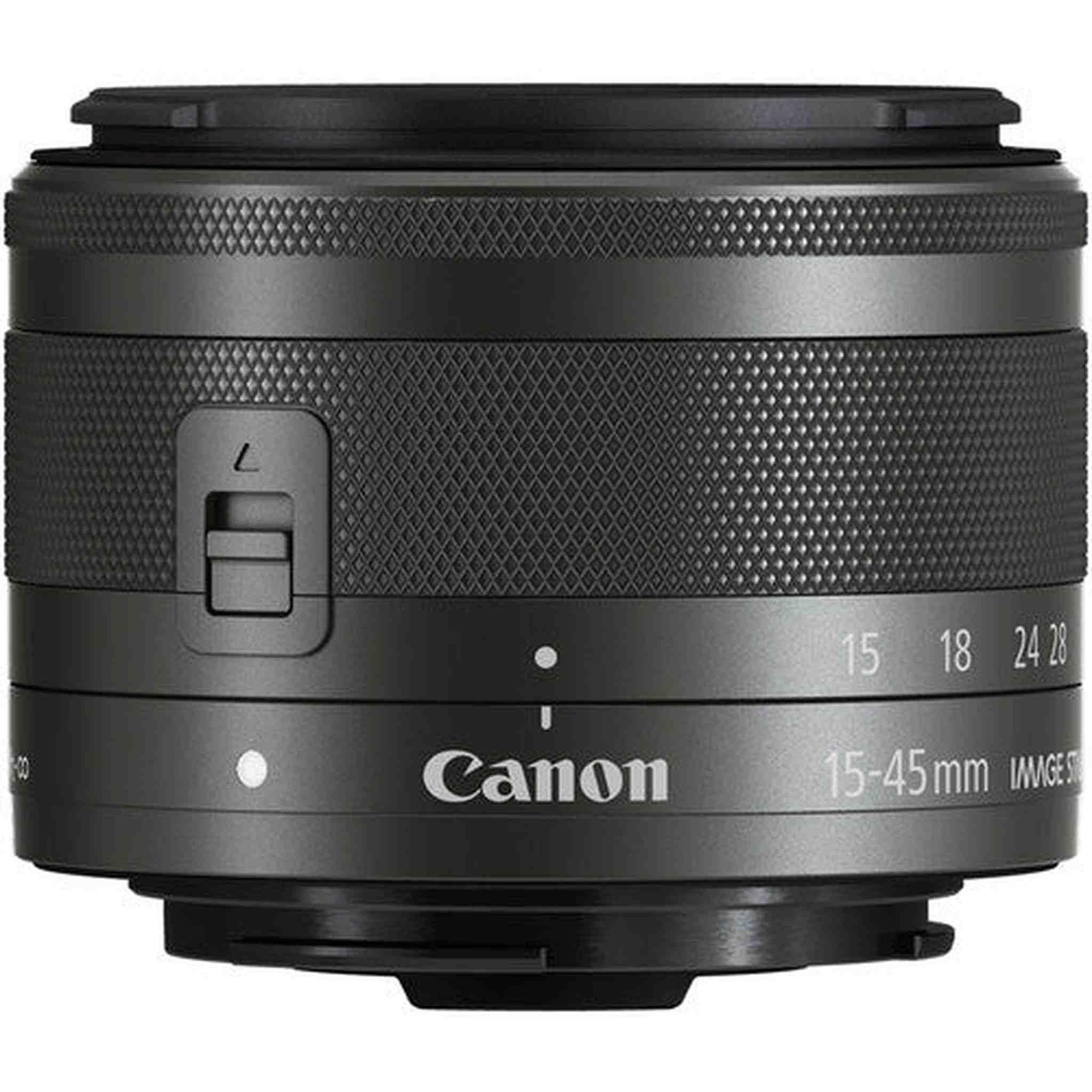 Canon EF-M 15-45mm f/3.5-6.3 IS STM Zoom Lens Graphite 0572C002 - Bundle Canon