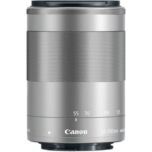 Canon EF-M 55-200mm f/4.5-6.3 Image Stabilization STM Zoom Lens Silver International Version Bulk Packaging Canon