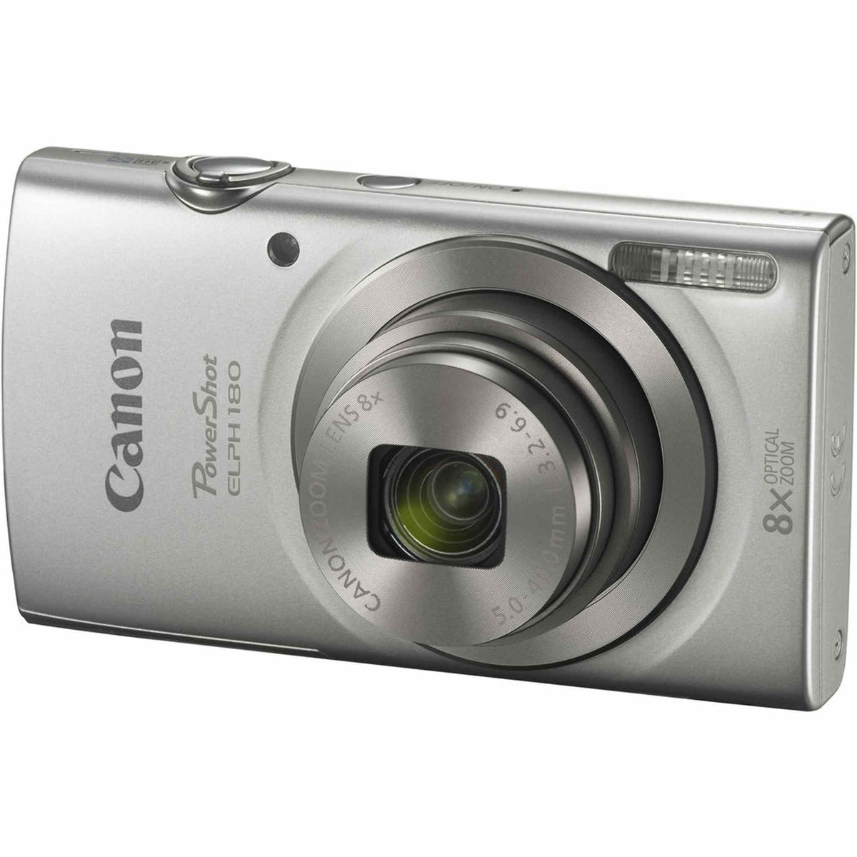 Canon PowerShot ELPH 180 Digital Camera Silver + 2 x 32GB Cards + More Bundle