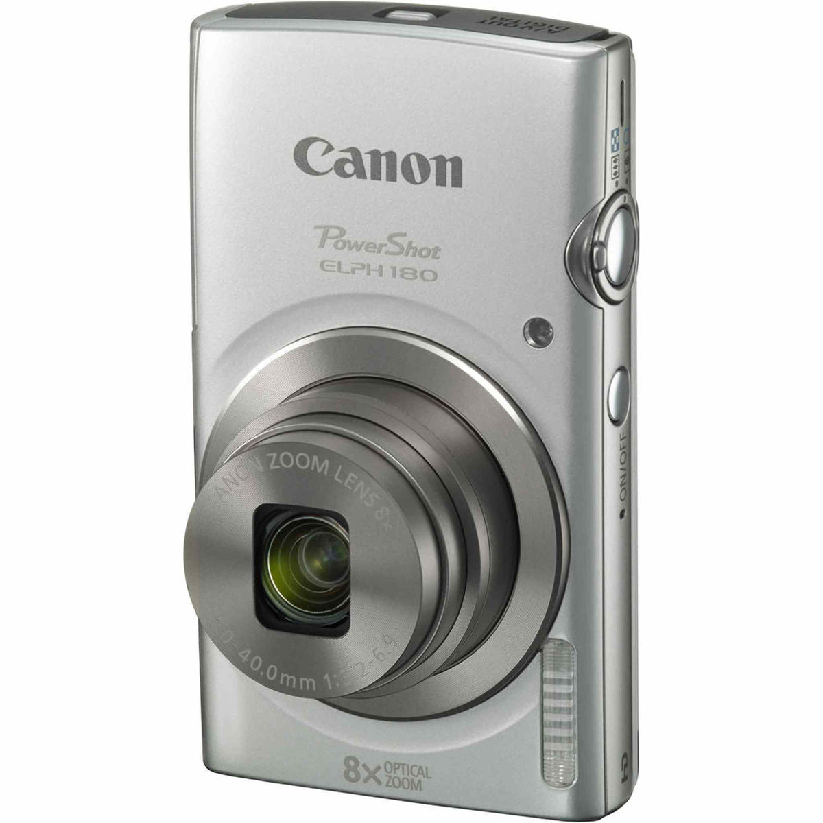 Canon PowerShot ELPH 180 Digital Camera Silver + 2 x 32GB Cards + More Bundle