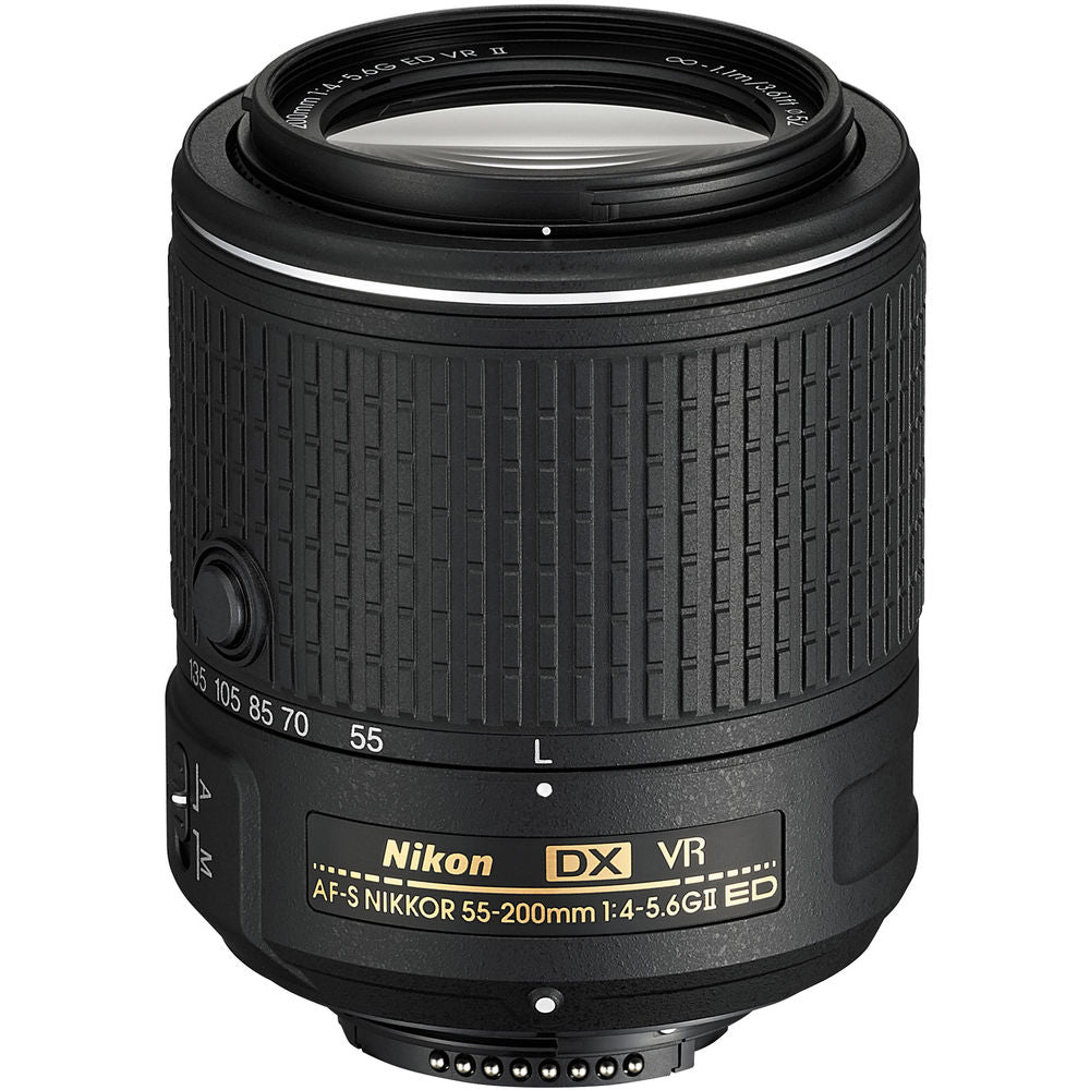 Nikon AF-S DX 55-200mm f/4-5.6G ED VR II Lens (20050) Intl Model Bundle - Reconditioned