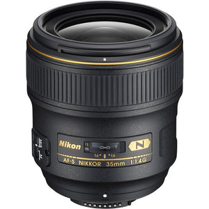 Nikon AF-S NIKKOR 35mm f/1.4G Lens Includes Filter Kits and Tripod Intl Model Bundle