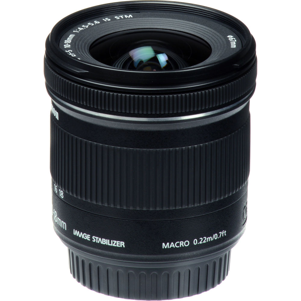 Canon EF-S 10-18mm f/4.5-5.6 IS STM Lens (9519B002) + Filter Kit + More