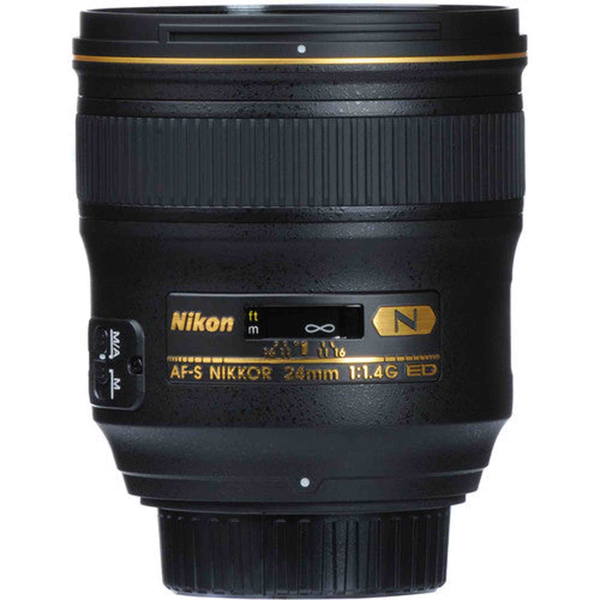 Nikon AF-S NIKKOR 24mm f/1.4G ED Lens Intl Model Includes Filters and Tripod Bundle