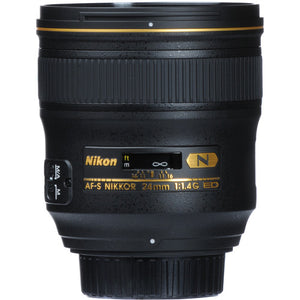 Nikon AF-S NIKKOR 24mm f/1.4G ED Lens Intl Model Includes Filters and Tripod Bundle