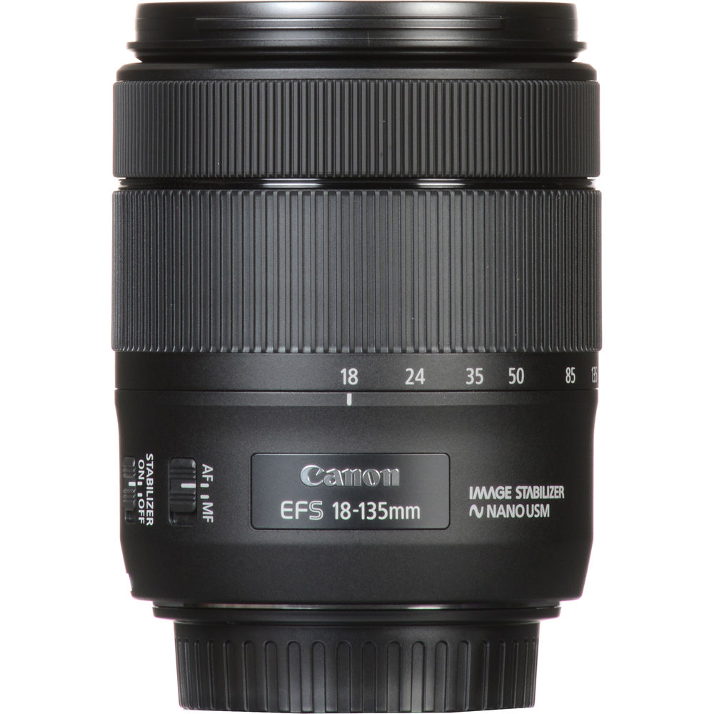 Canon EF-S 18-135mm f/3.5-5.6 IS USM Lens (1276C002) + Filter Kit + More
