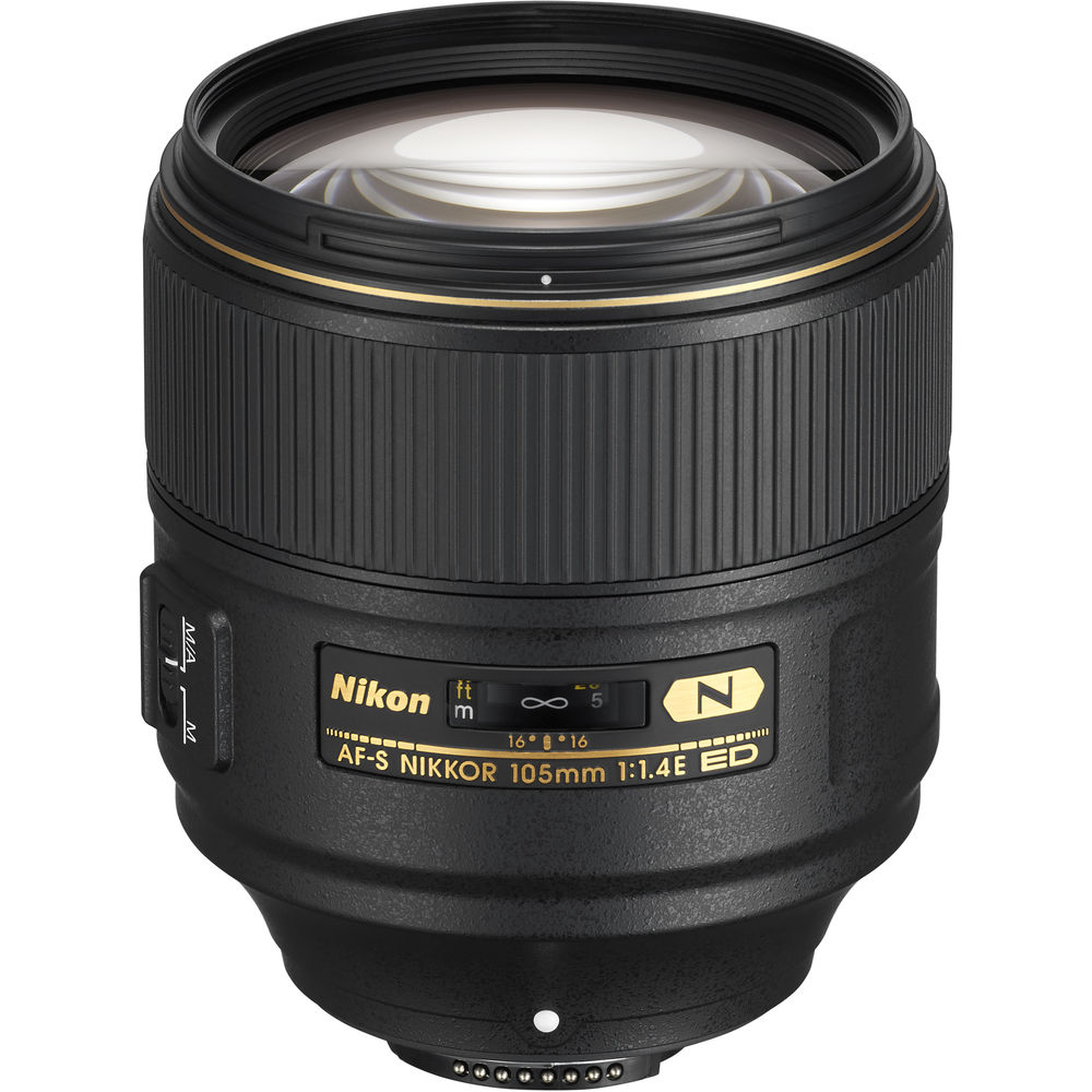 Nikon AF-S 105mm f/1.4E ED Telephoto Lens (20064) Intl Model Bundle