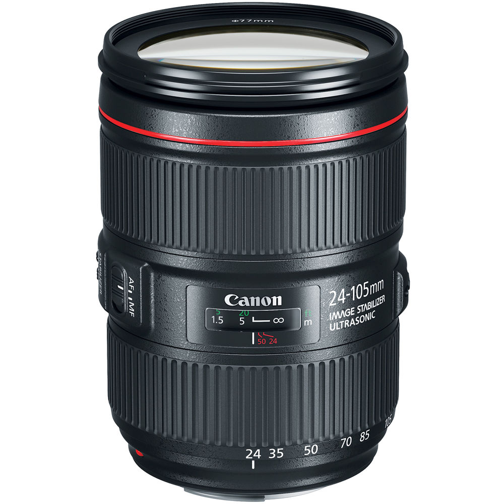 Canon EF 24-105mm f/4L IS II USM Lens (1380C002) + Filter + Cap Keeper Base Bundle