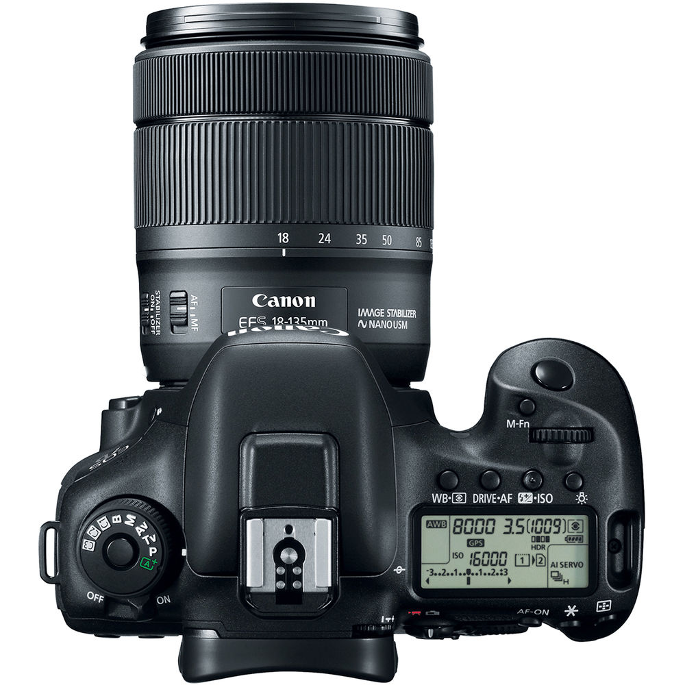 Canon EOS 7D Mark II DSLR Camera W/ 18-135mm f/3.5-5.6 IS USM Lens & W-E1 Starter Bundle