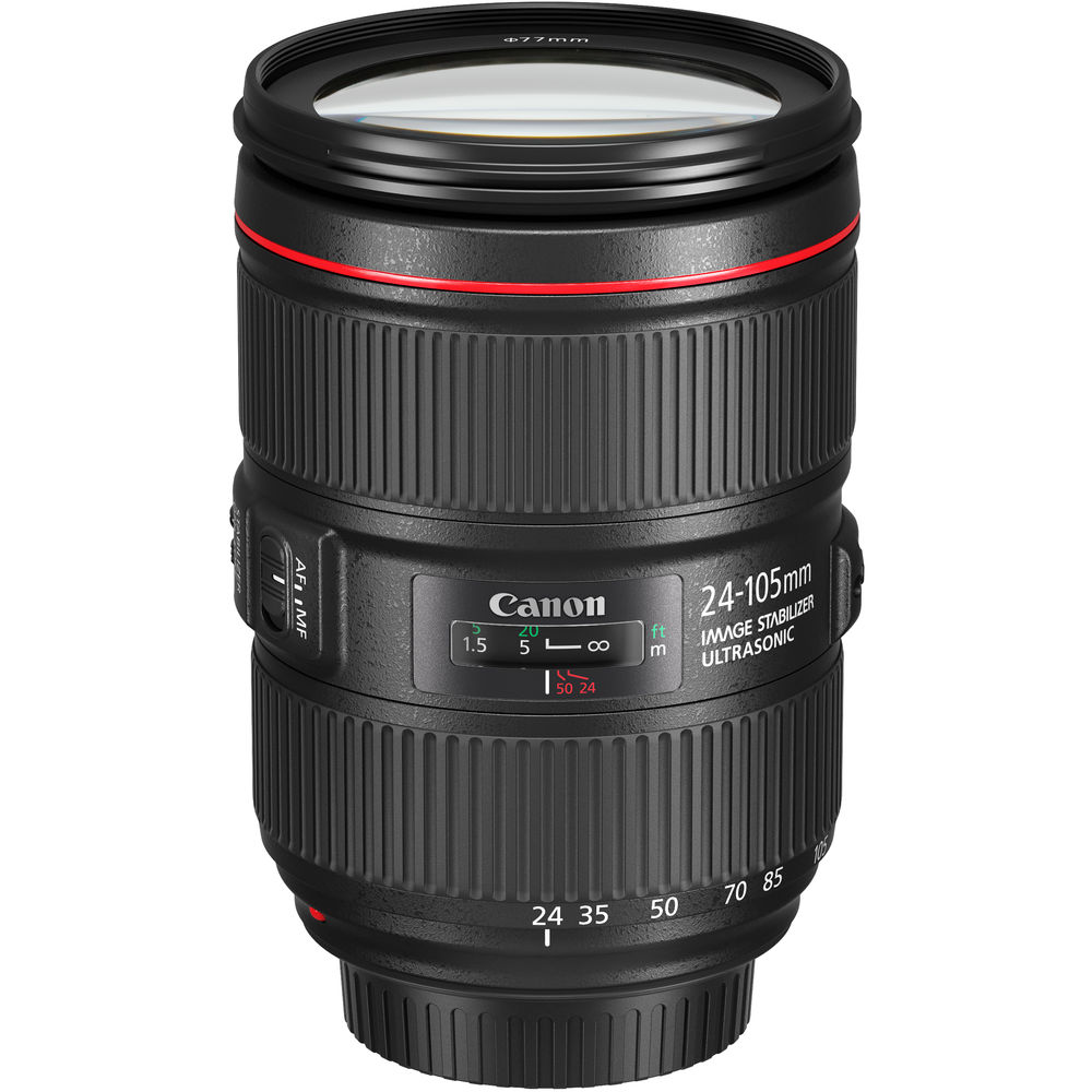 Canon EF 24-105mm f/4L IS II USM Lens (1380C002) + Filter + Cap Keeper Base Bundle