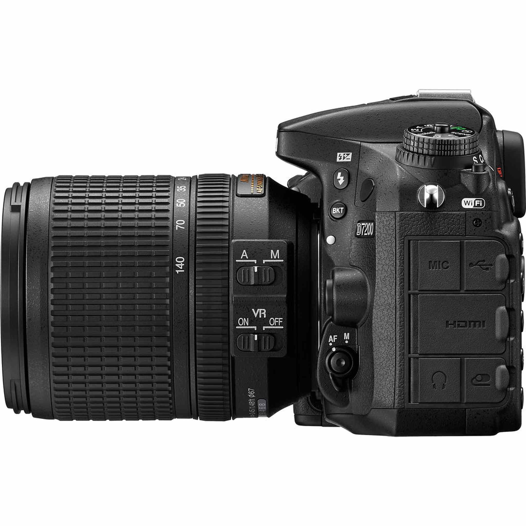 Nikon D7200 Digital Camera with 18-140mm VR Lens 1555 + 64GB Card + Bag Intl - Reconditioned Nikon