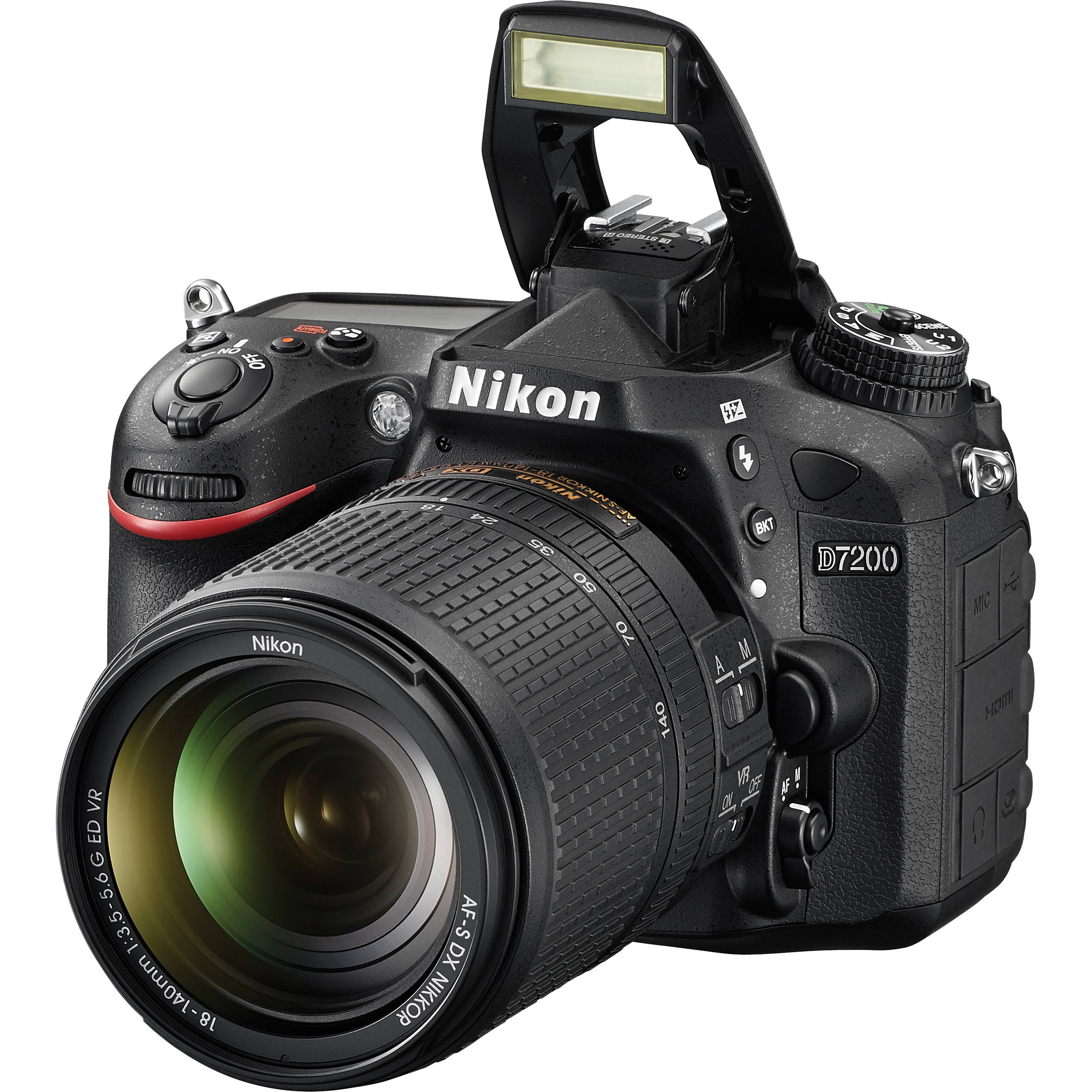 Nikon D7200 DSLR Camera with 18-140mm Lens 1555 (International Model) + MicroFiber Cloth + Deluxe Lens Pouch + Carrying Case Bundle