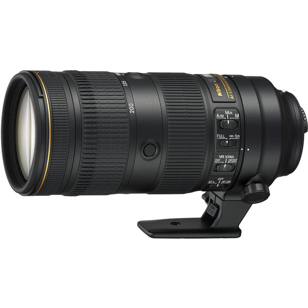 Nikon - AF-S NIKKOR 70-200mm f/2.8E FL ED VR Telephoto Zoom Lens for DSLR Camera - Bundle