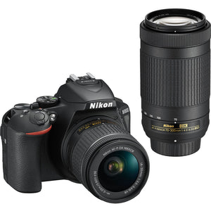 Nikon D5600 Digital Camera with Dual Lenses 1580 + 55/58mm UV Filters Intl