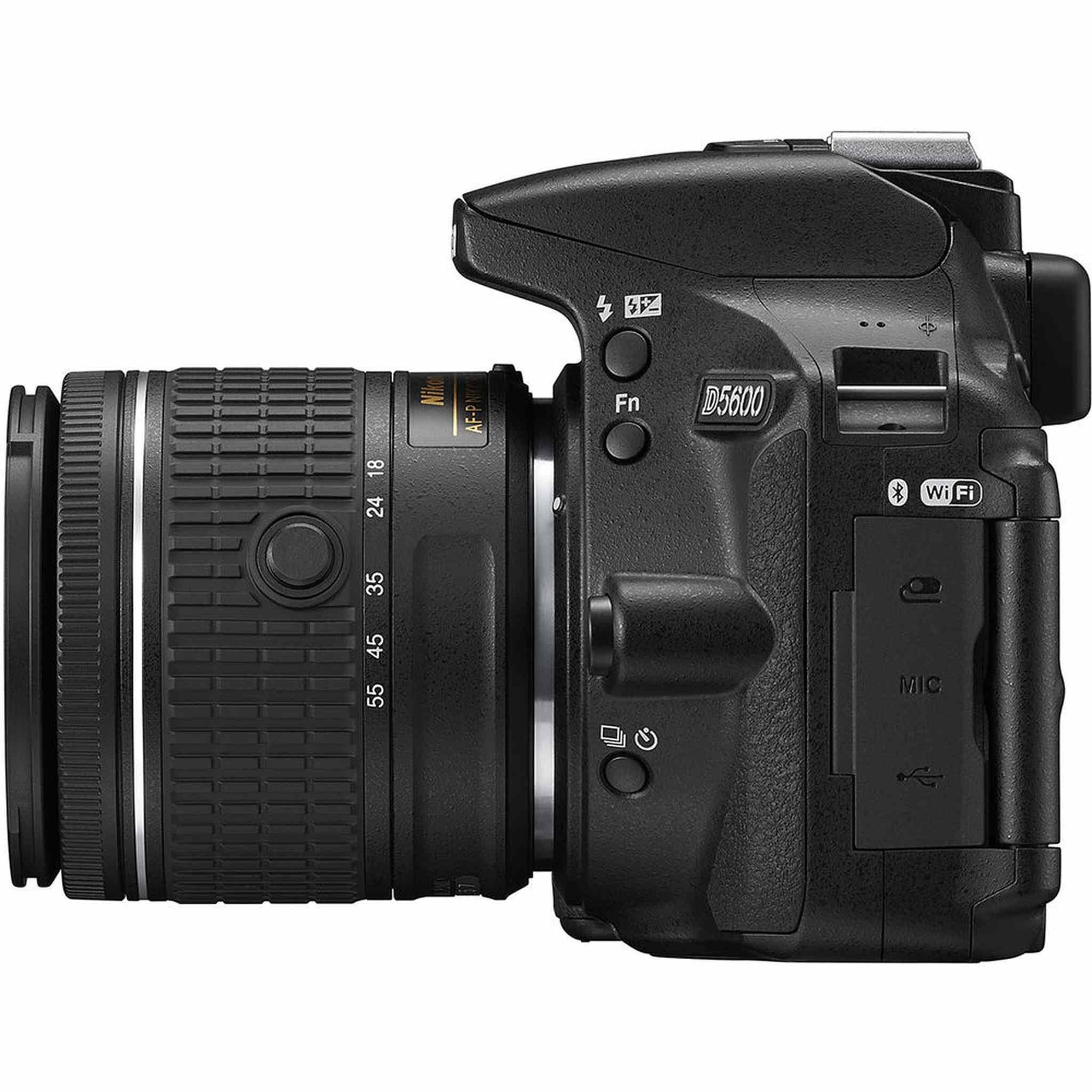 Nikon D5600 Digital Camera with AF-P 18-55mm Lens 1576 + 55mm UV Filter Intl - Reconditioned Nikon
