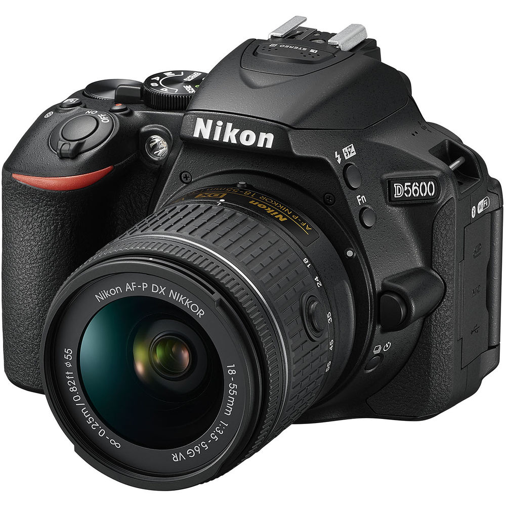 Nikon D5600 Digital Camera with AF-P 18-55mm Lens 1576 + 55mm UV Filter Intl