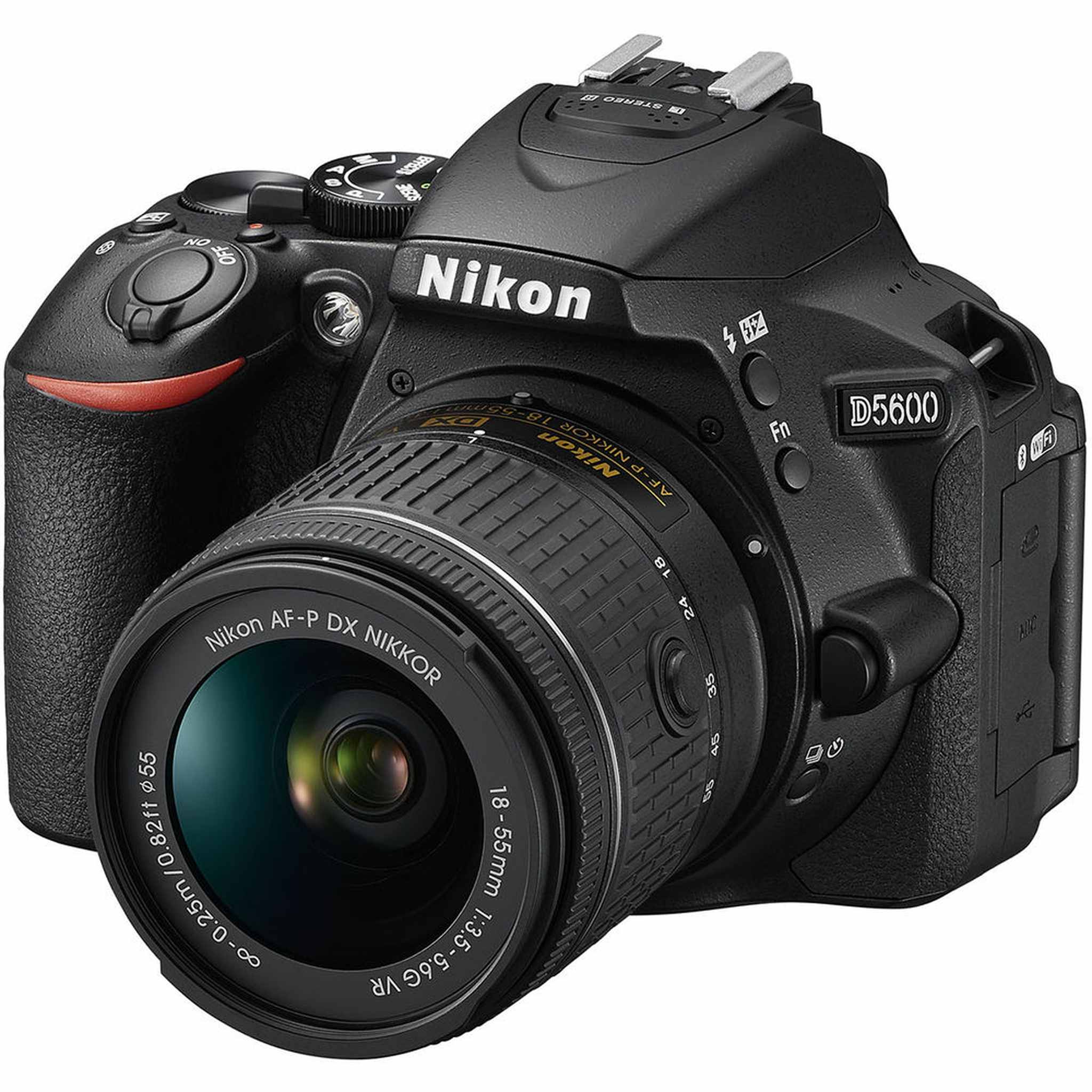 Nikon D5600 Digital Camera with AF-P 18-55mm Lens 1576 + 55mm UV Filter Intl