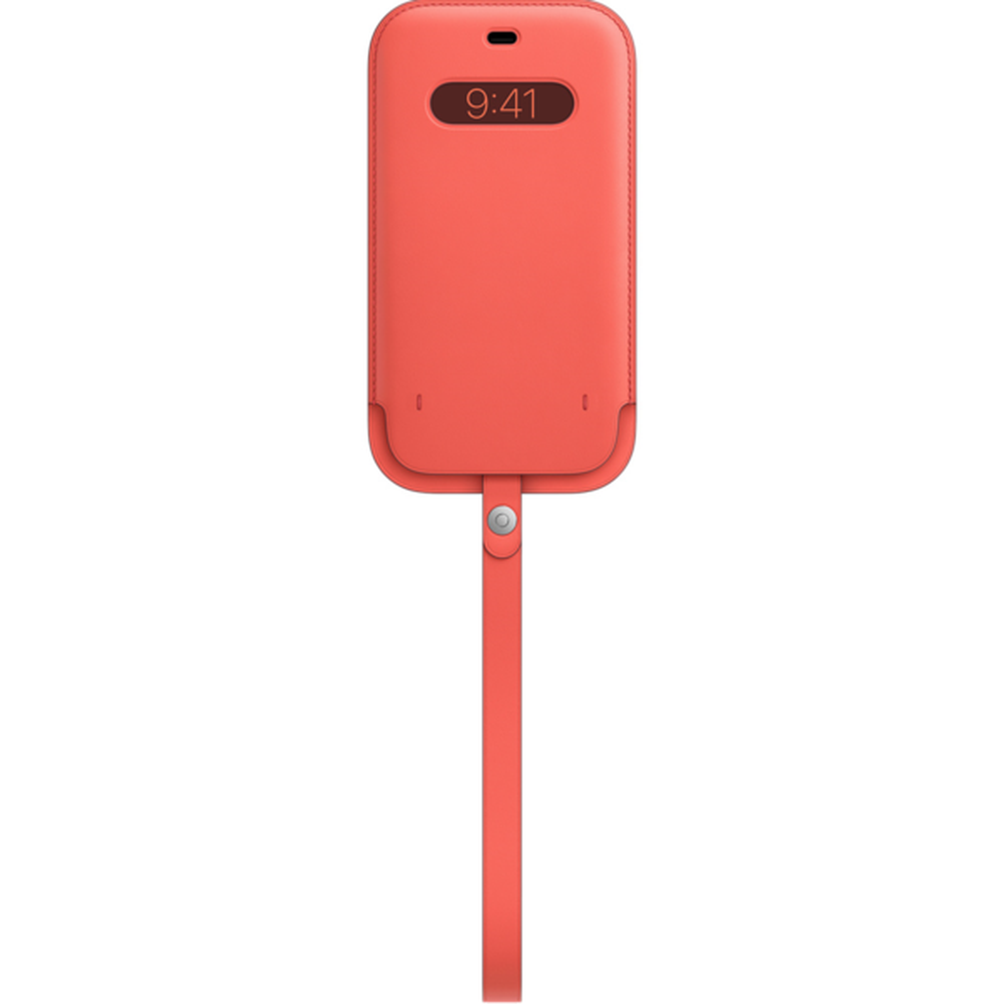 Apple iPhone 12 and 12 Pro Leather Sleeve with MagSafe - Pink Citrus Apple