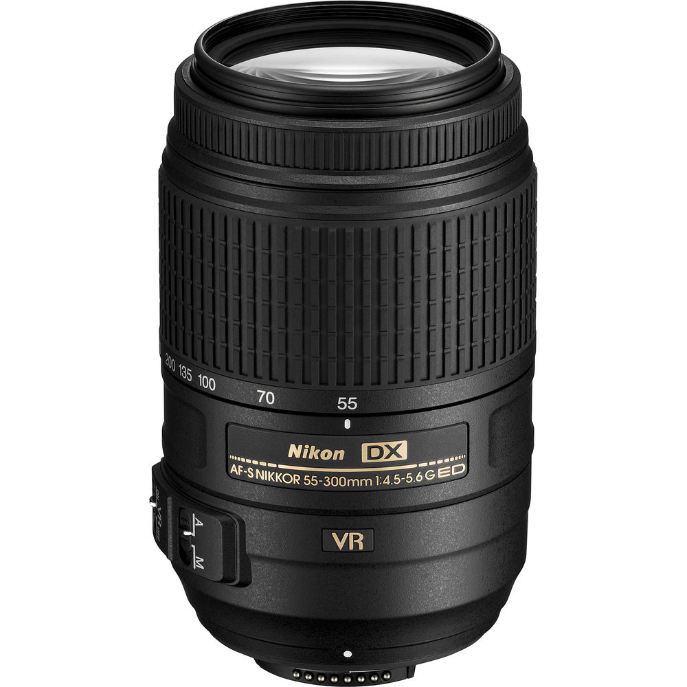 Nikon AF-S DX 55-300mm f/4.5-5.6G ED VR Lens (2197) Intl Model Bundle - Reconditioned