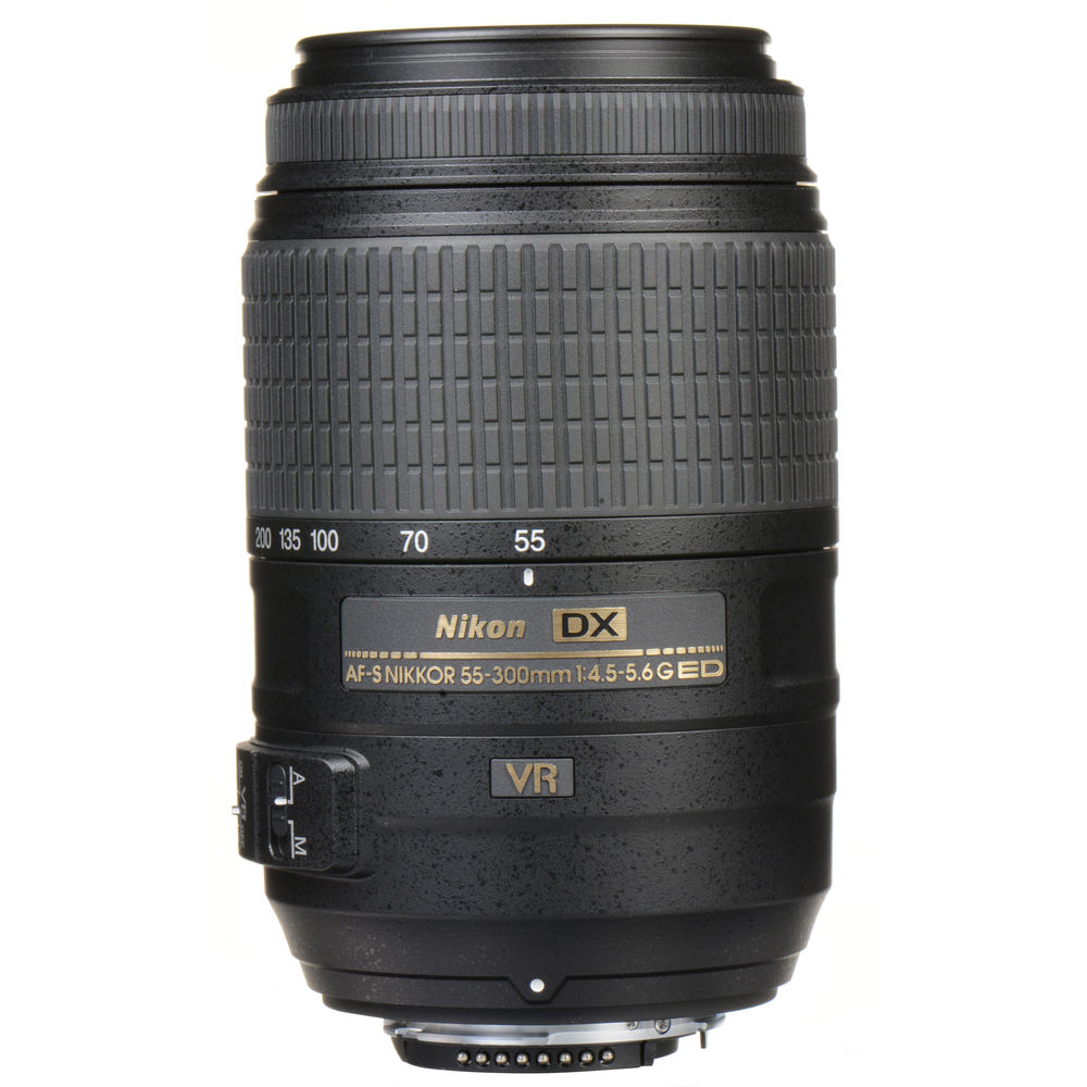 Nikon AF-S DX 55-300mm f/4.5-5.6G ED VR Lens (2197) Intl Model Bundle