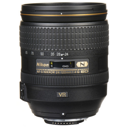 Nikon AF-S NIKKOR 24-120mm ED VR Lens (Intl Model) with Filter Set and Tripod Bundle