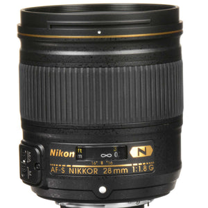 Nikon AF-S 28mm f/1.8G Wide-Angle Prime Lens 2203 Intl Model Bundle - Reconditioned Nikon