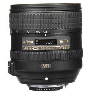 Nikon AF-S NIKKOR 24-85mm f/3.5-4.5G ED VR Lens Includes Filter Kits and Tripod Intl Model