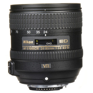 Nikon AF-S NIKKOR 24-85mm f/3.5-4.5G ED VR Lens Includes Filter Kits and Tripod Intl Model