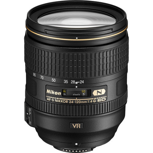 Nikon AF-S NIKKOR 24-120mm ED VR Lens (Intl Model) with Filter Set and Tripod Bundle
