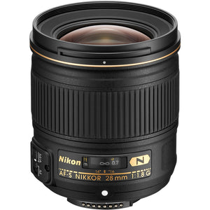 Nikon AF-S 28mm f/1.8G Wide-Angle Prime Lens 2203 Intl Model Bundle