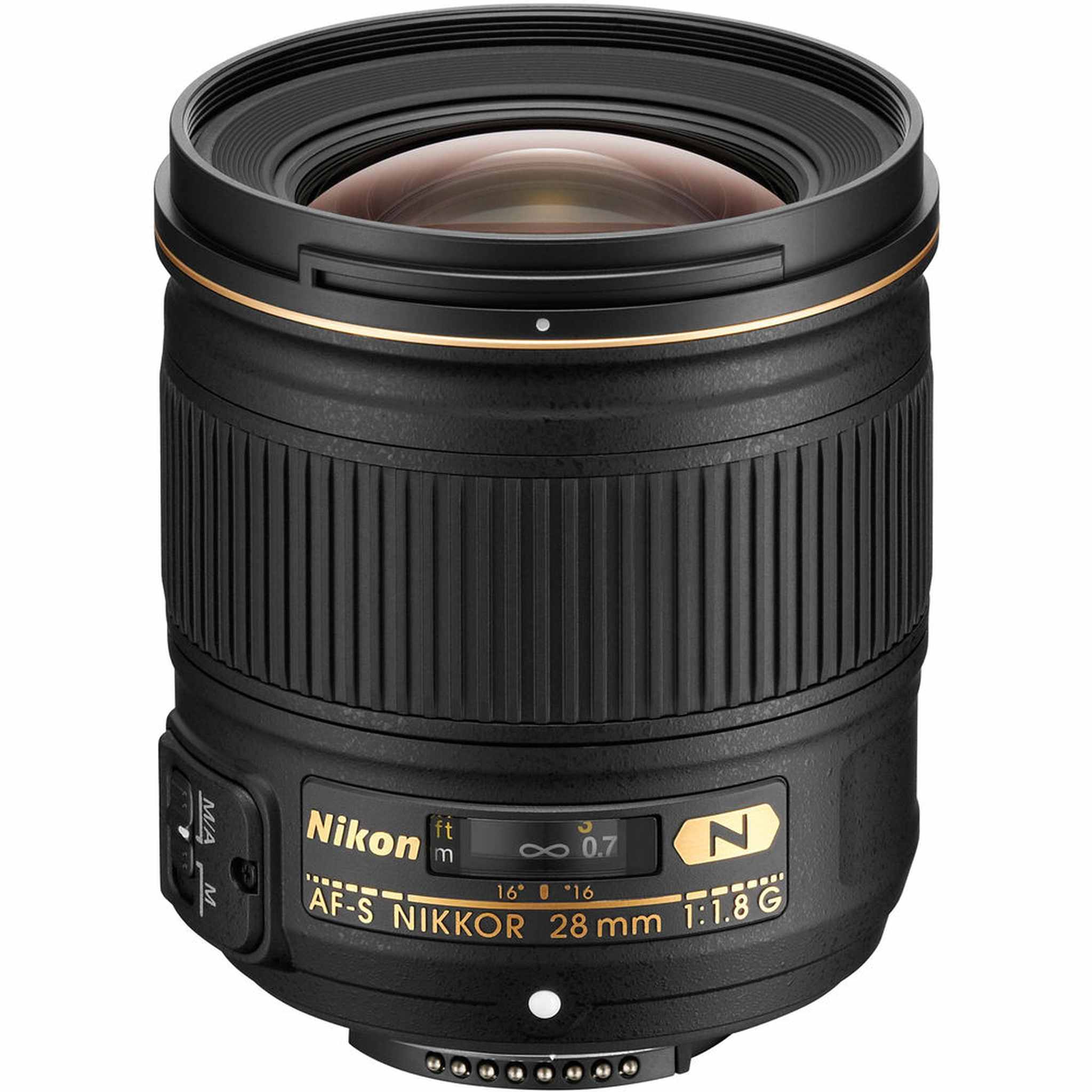 Nikon AF-S 28mm f/1.8G Wide-Angle Prime Lens 2203 Intl Model Bundle - Reconditioned Nikon