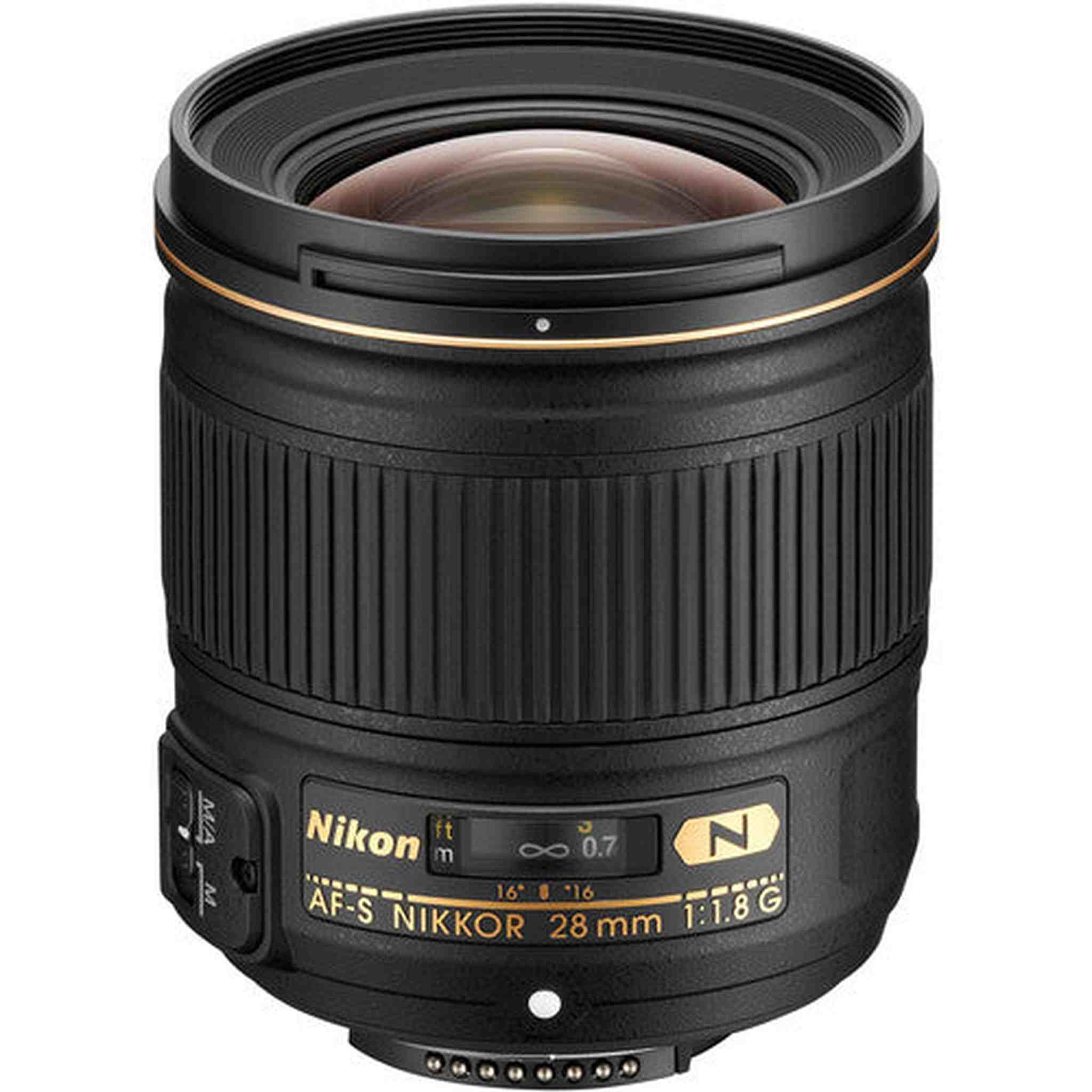 Nikon AF-S NIKKOR 28mm f/1.8G Lens INTL Model with Lens Case and Filter Kits Bundle