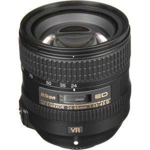 Nikon AF-S NIKKOR 24-85mm f/3.5-4.5G ED VR Lens Includes Filter Kits and Tripod Intl Model