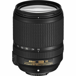 Nikon AF-S DX NIKKOR 18-140mm f/3.5-5.6G ED VR Zoom Lens 2213 + Filter Kit Bundle International Version