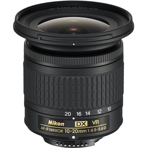 Nikon AF-P DX NIKKOR 10-20mm f/4.5-5.6G VR Lens Includes Filter Kits and Tripod Intl Model