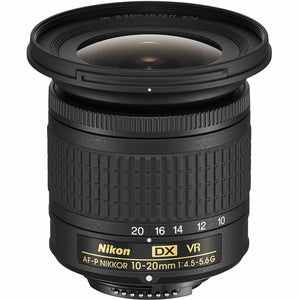Nikon AF-P DX 10-20mm f/4.5-5.6G VR Lens 20067 Intl Model Bundle