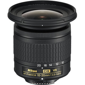 Nikon - AF-P DX NIKKOR 10-20mm f/4.5-5.6G VR Wide-Angle Zoom Lens - Bundle