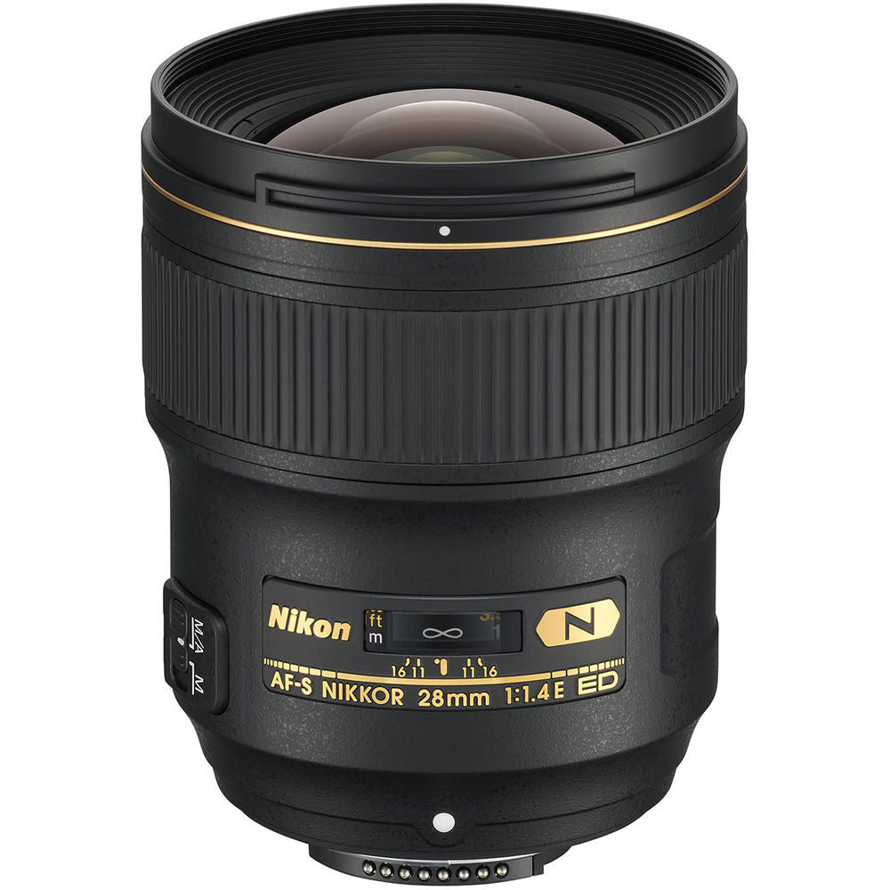 Nikon AF-S 28mm f/1.4E ED Prime Lens 20069 Intl Model Bundle