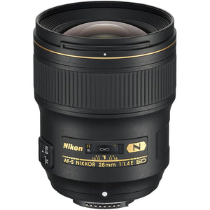 Nikon AF-S 28mm f/1.4E ED Prime Lens 20069 Intl Model Bundle
