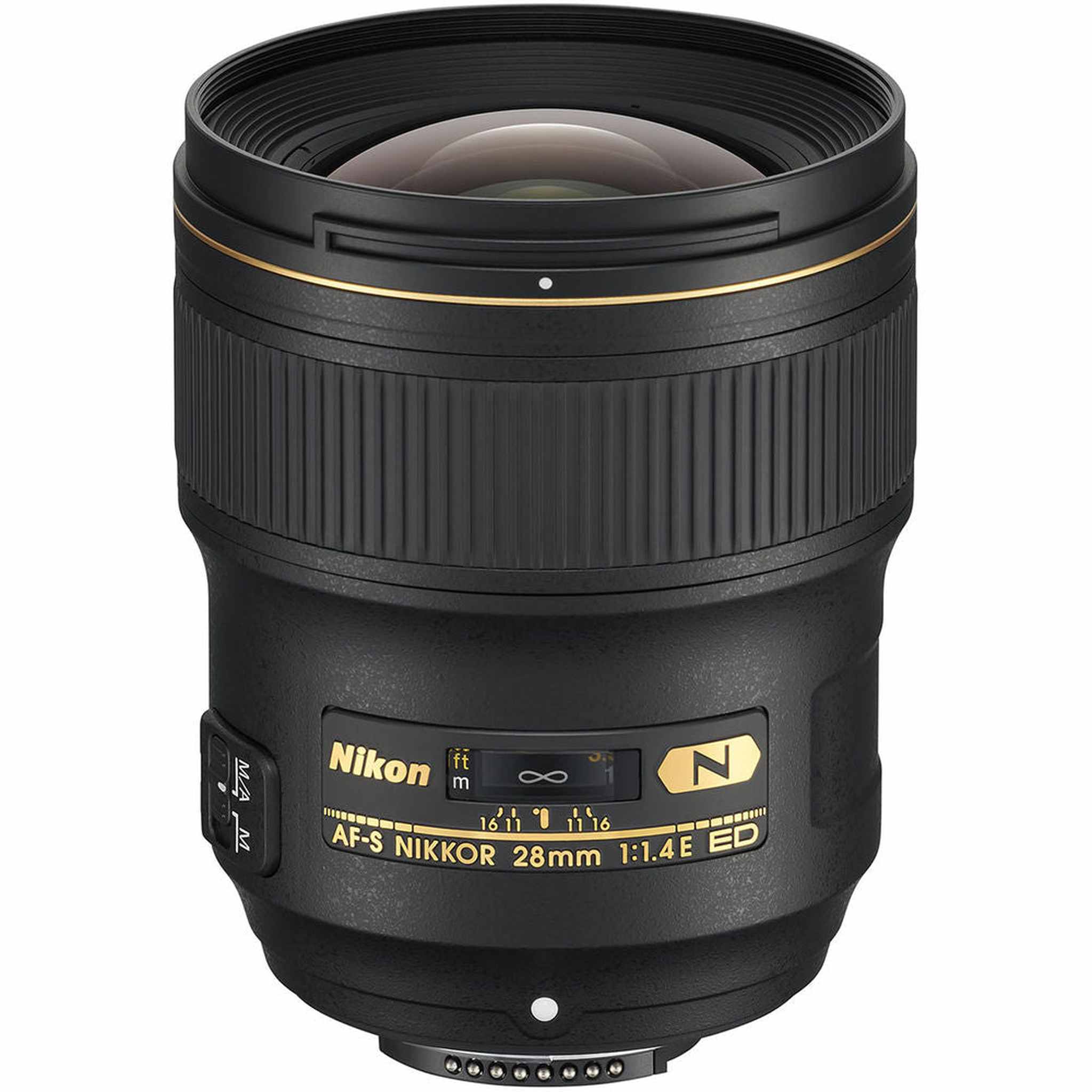 Nikon AF-S 28mm f/1.4E ED Prime Lens 20069 Intl Model Bundle - Reconditioned Nikon