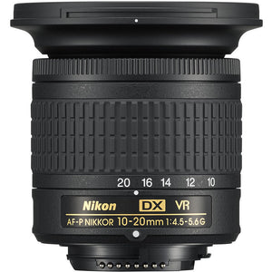 Nikon - AF-P DX NIKKOR 10-20mm f/4.5-5.6G VR Wide-Angle Zoom Lens - Bundle