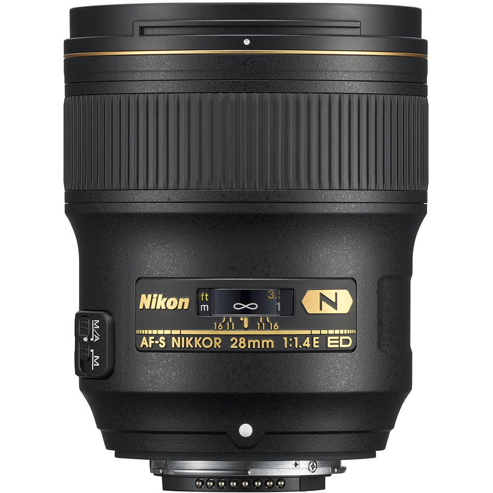 Nikon AF-S 28mm f/1.4E ED Prime Lens 20069 Intl Model Bundle