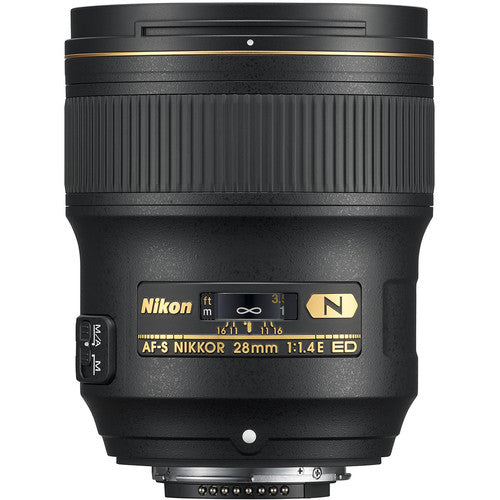 Nikon AF-S NIKKOR 28mm f/1.4E ED Lens Includes Filter Kits and Tripod Intl Model Bundle
