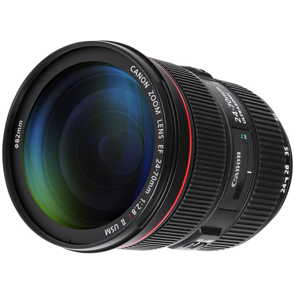 Canon EF 24-70mm f/2.8L II USM Lens (5175B002) + Filter Kit + BackPack + More
