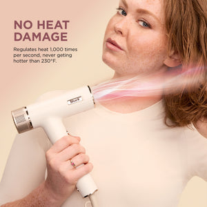 Shark Hair Dryer | SpeedStyle | No Heat Damage Hair Styling Tool | 3 Styling Tools Included | Portable & Powerful Blow Dryer | Best for Straight & Wavy Hair | Silk | HD331 - Reconditioned