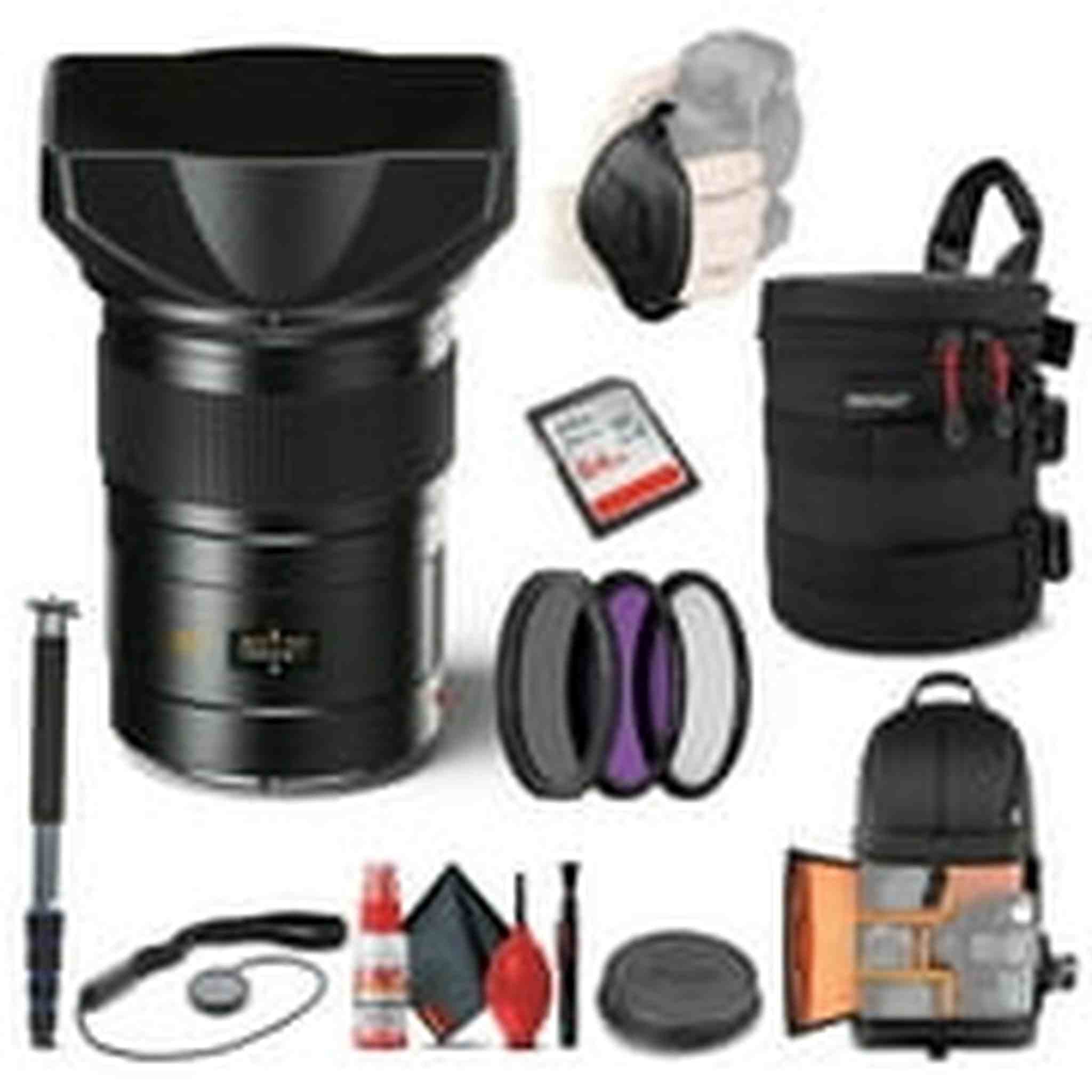 Leica Elmarit-S 30mm f/2.8 ASPH Lens 11073 + 64GB Memory Card + Padded Case + Filters + BackPack + Full Size Monopod Bundle Leica